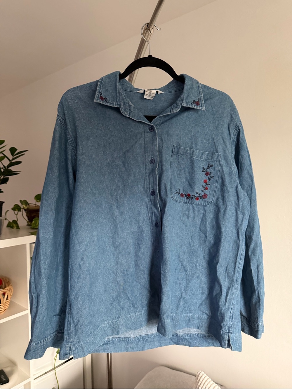 Northern Reflections Light Blue Embroidered Pocket Button-Down Shirt